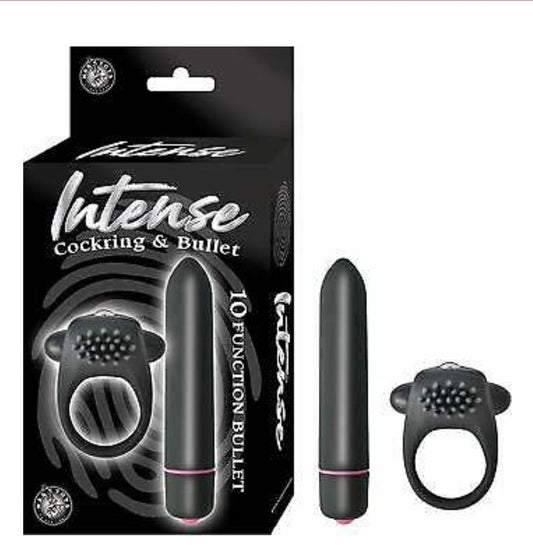 INTENSE COCKRING & BULLET-BLACK